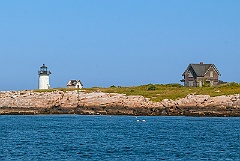 Straitsmouth Island Light with Rustic Keeper's Building